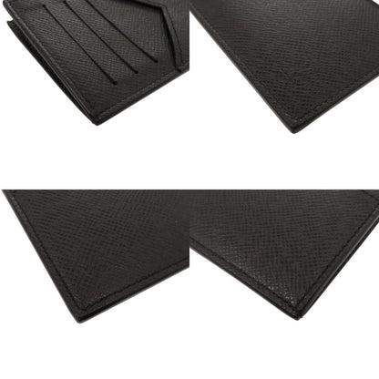 Like New Louis Vuitton Taiga Coin Card Holder In Black