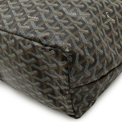 Goyard Saint Louis Pm Tote Bag Shoulder Coated Canvas Leather Black Brown White