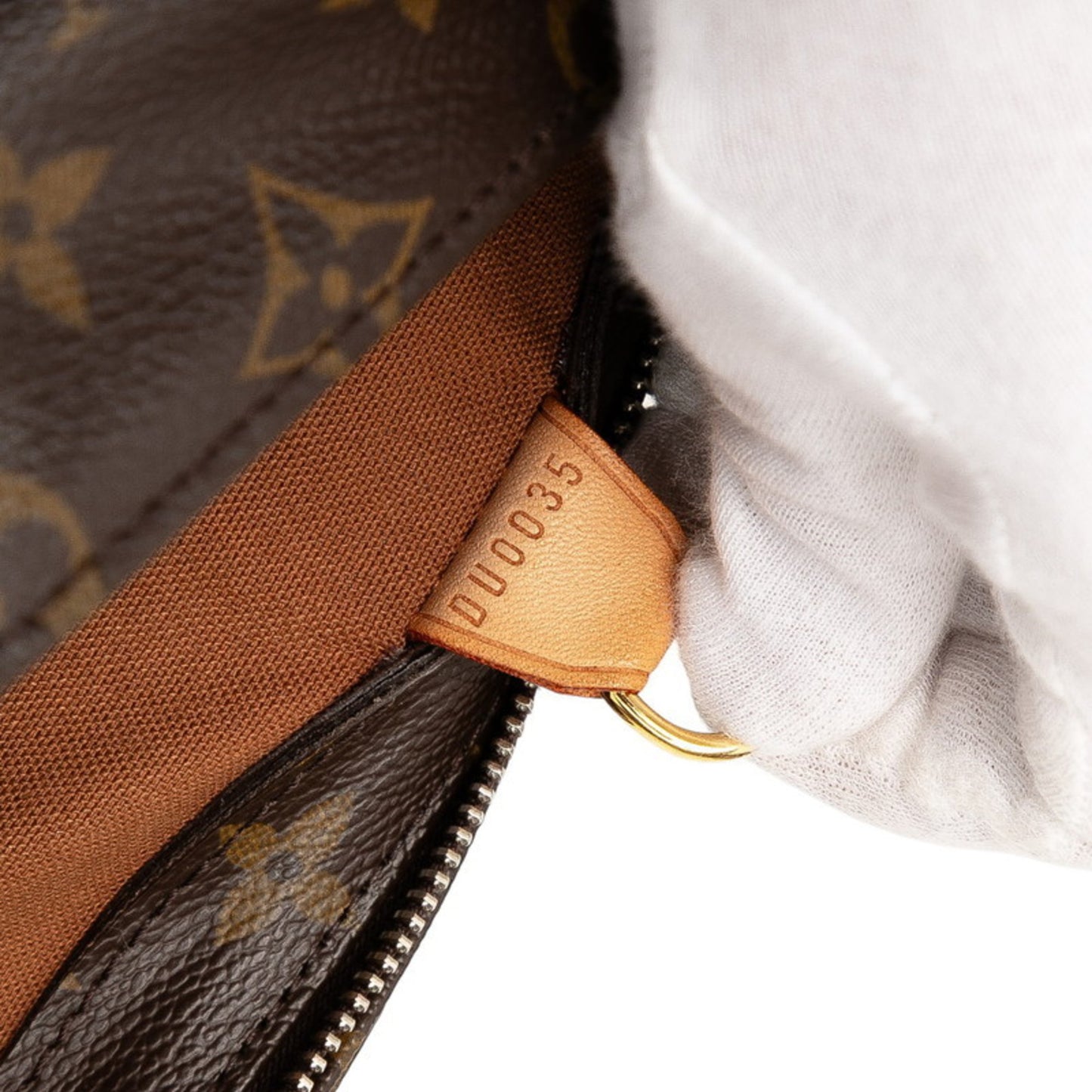 Louis Vuitton Monogram Cabas Piano Handbag Tote Bag M51148 Brown Leather