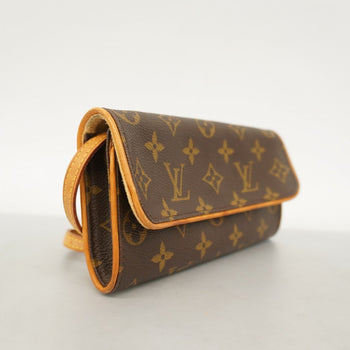 Louis Vuitton Monogram Pochette Twin Pm Shoulder Bag M51854 Brown