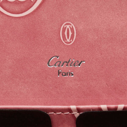 Cartier Happy Birthday Long Wallet Pink Enamel
