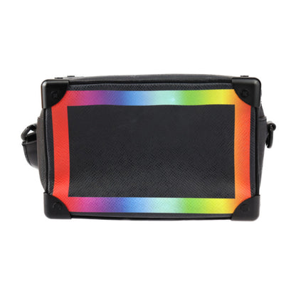 Louis Vuitton Louis Vuitton Mini Soft Trunk Taiga Shoulder Bag M30351 Leather Black Rainbow