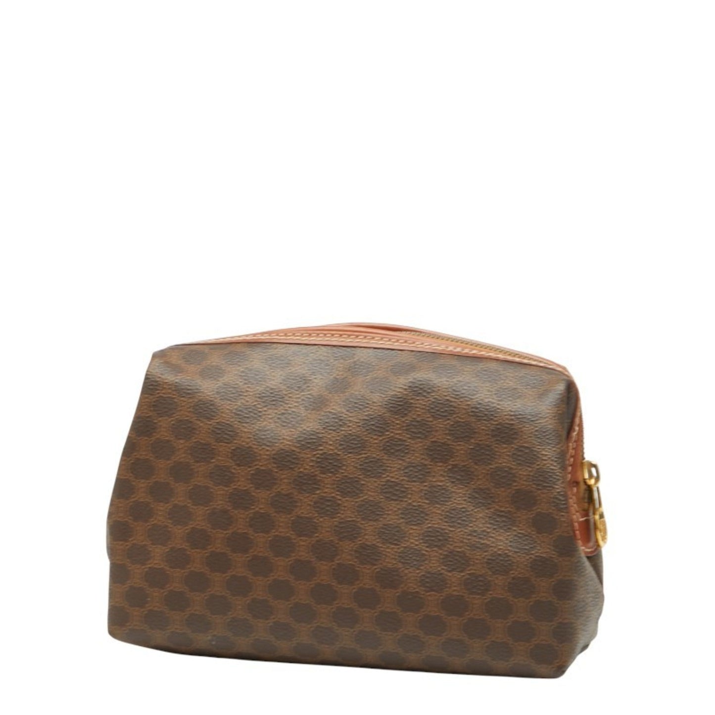 Celine Macadam Pouch Brown Leather