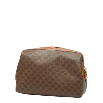 Celine Macadam Pouch Brown Leather