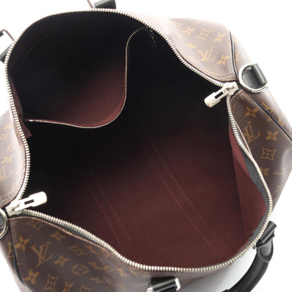 Louis Vuitton Keepall Bandouliere 45 Monogram Macassar Boston Bag