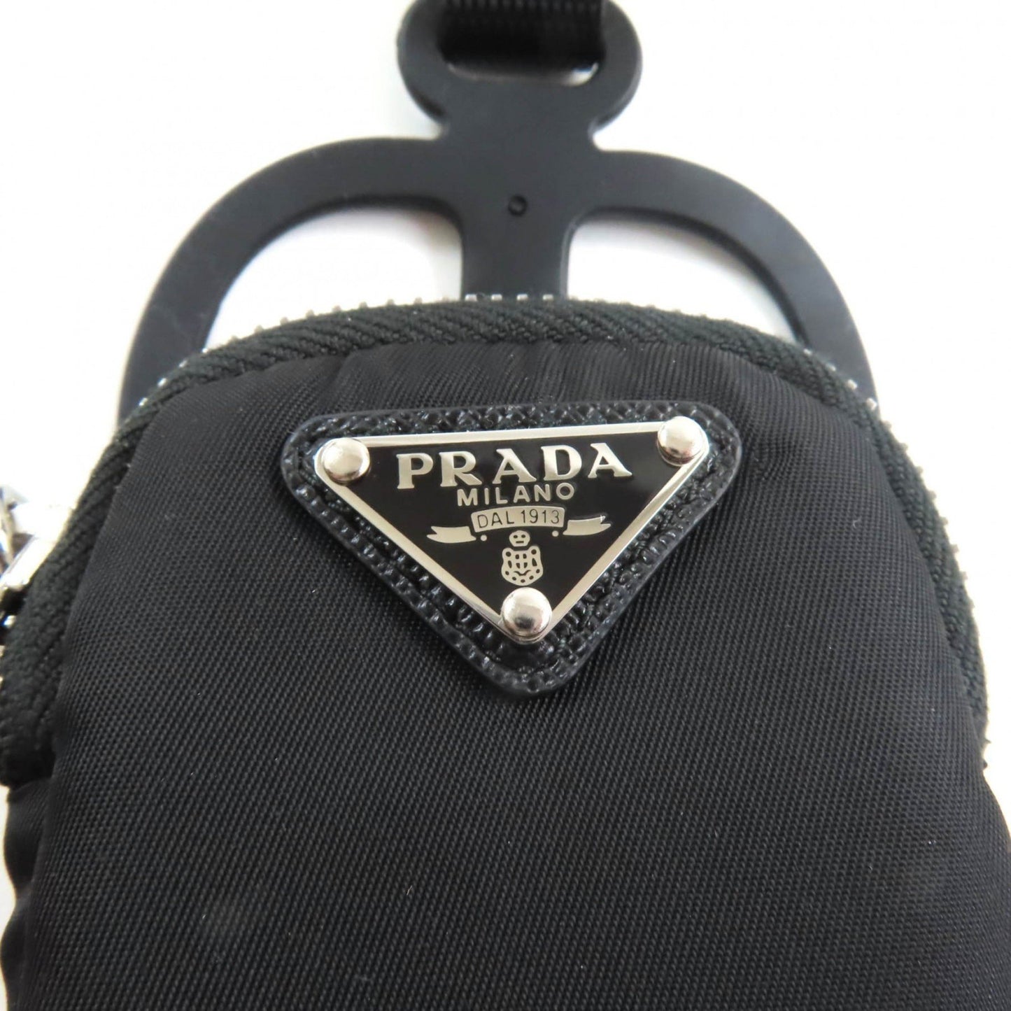 Prada 1Zt016 Renylon Smartphone Case Shoulder Pouch With Triangular Logo Plate