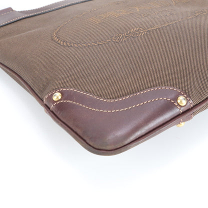 Prada Logo Jacquard Leather Shoulder Bag