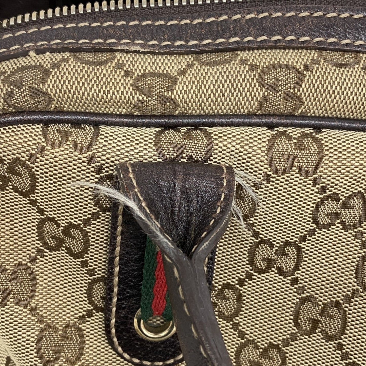 Gucci Gg Canvas Sherry Line Princess Shoulder Bag 161720 Brown