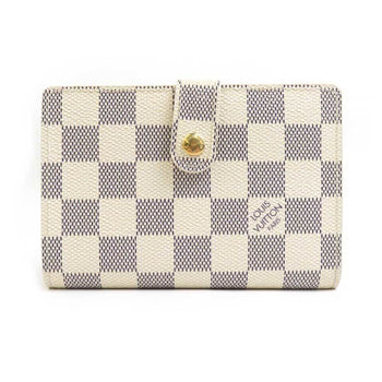 Louis Vuitton Louis Vuitton Bi-Fold Wallet Damier Azur Portefeuille Viennois Canvas Ivory