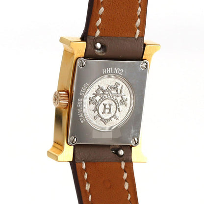 Herms H Watch Gp 1P Hh1.102 Quartz Wristwatch