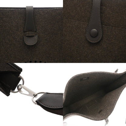 Hermes Evelyne 3 Pm Grimoire Chocolat Z Stamp (Circa 2021) Women'S Felt Swift Shoulder Bag