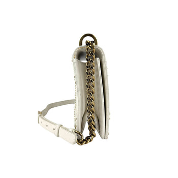 Christian Dior Shoulder Bag Diorama Leather Off-White Gold