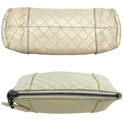 Bottega Veneta Pouch Ec-24437 White Intrecciato Mirage Leather Bottega Veneta Butterfly