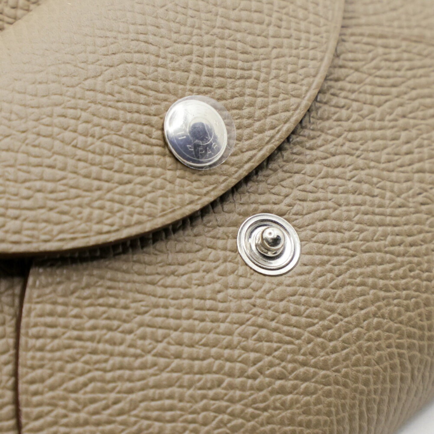Hermes Herms Calvi Duo Etoupe Epson W-Stamped Wallet/Coin Case