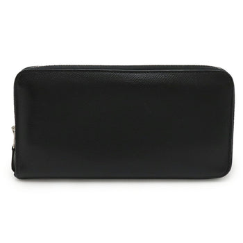 Hermes Azap Long Classic Round Wallet In Black Epsom Leather