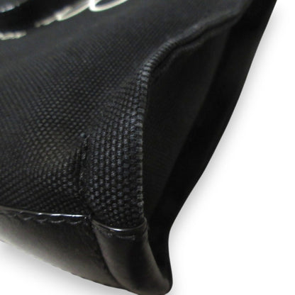 Jimmy Choo Logo Canvas Tote Bag In Black