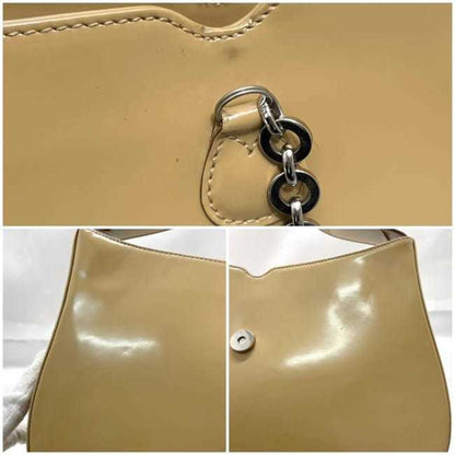 Salvatore Ferragamo Bag Ec-23056 Beige Gancini Calf Leather Dd 21 82 C3 Handbag Metal Fittings
