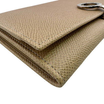 Bvlgari B.Zero1 Circle Clip Bifold Long Wallet Beige