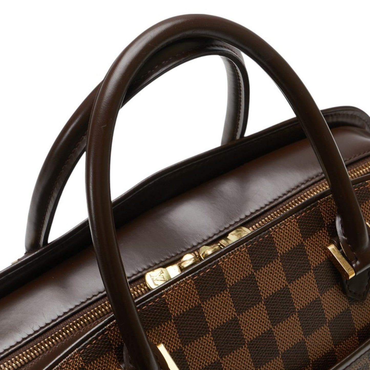 Louis Vuitton Damier Saria Horizontal Handbag N51282 Brown Leather
