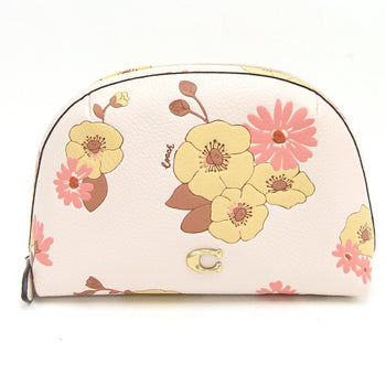 Coach Pouch C9018 Light Pink Leather Flower