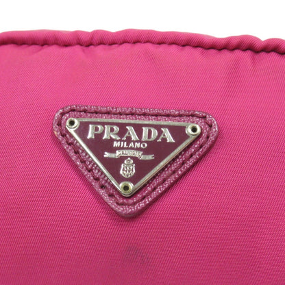 Prada Prada Nylon Pouch Bag With Triangle Logo And Triangular Plate