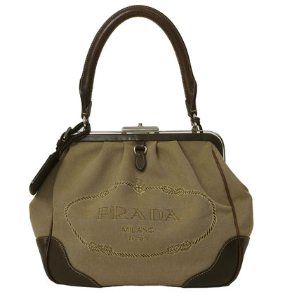 Prada Jacquard Handbag Khaki Br3481