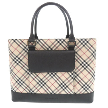 Burberry Nova Check Leather Beige Handbag 1345Burberry