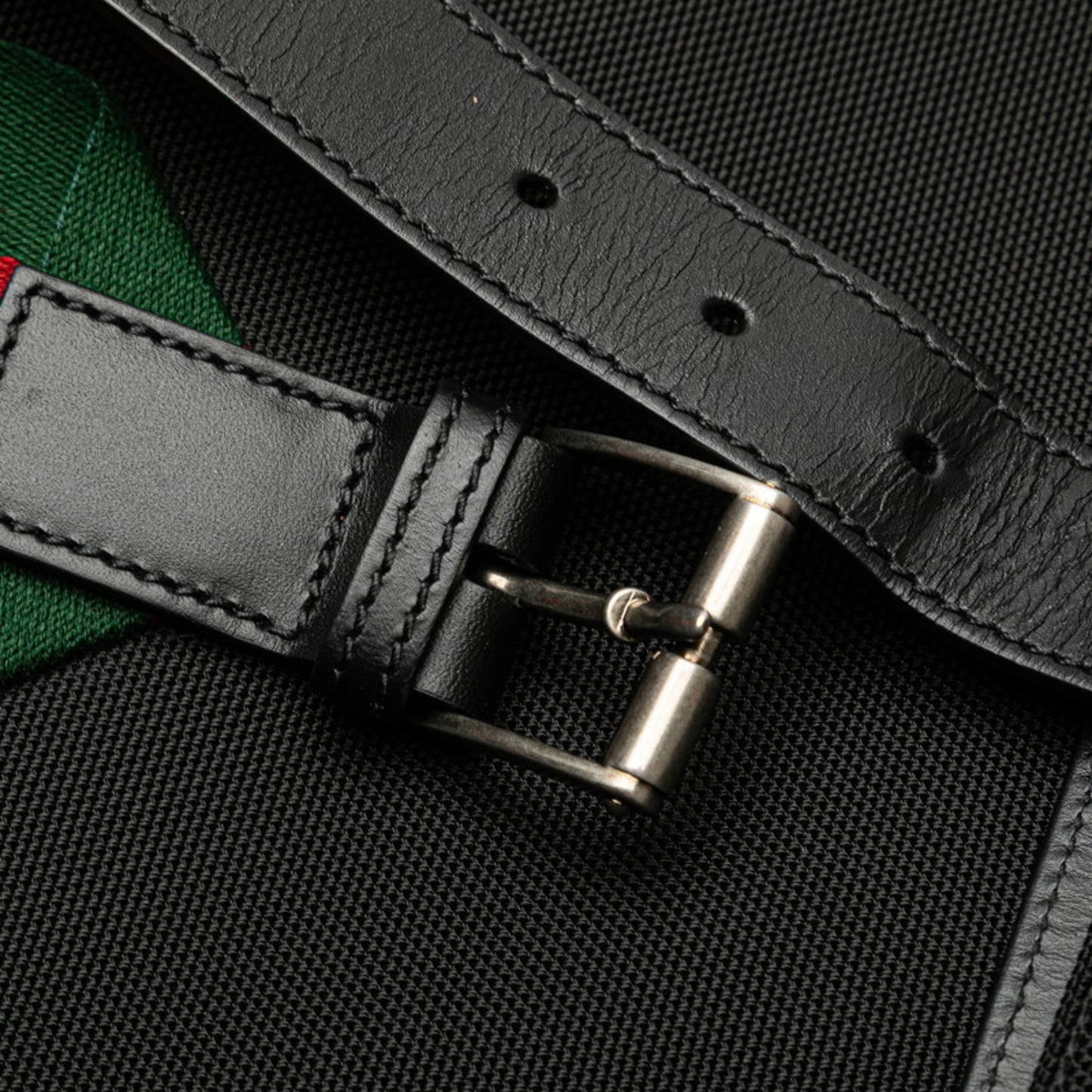 Gucci Sherry Line Backpack 619749 Black Nylon Leather