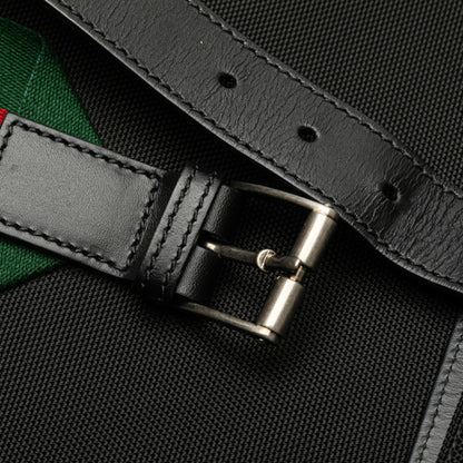 Gucci Sherry Line Backpack 619749 Black Nylon Leather