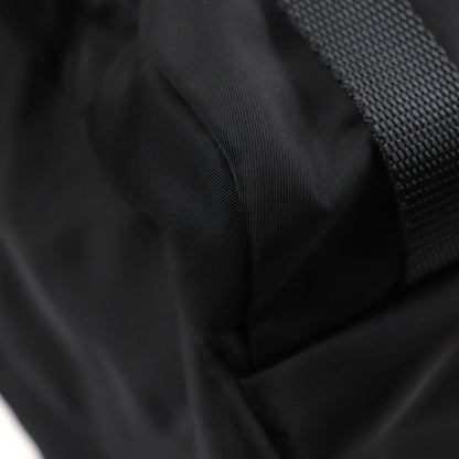 Prada Tessuto Nylon Backpack With Triangle Logo And Plate