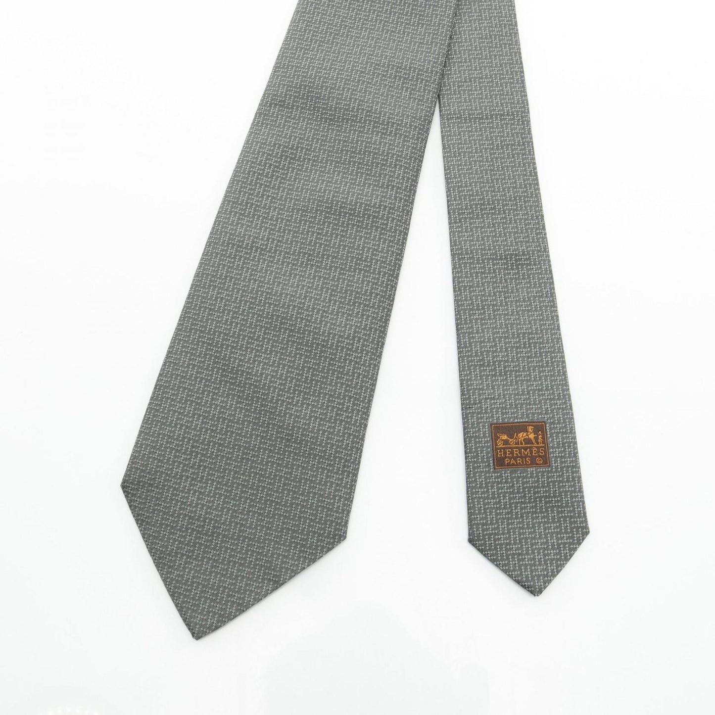 Hermes Herms H-Patterned Silk Tie For Men