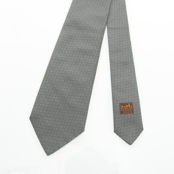 Hermes Herms H-Patterned Silk Tie For Men