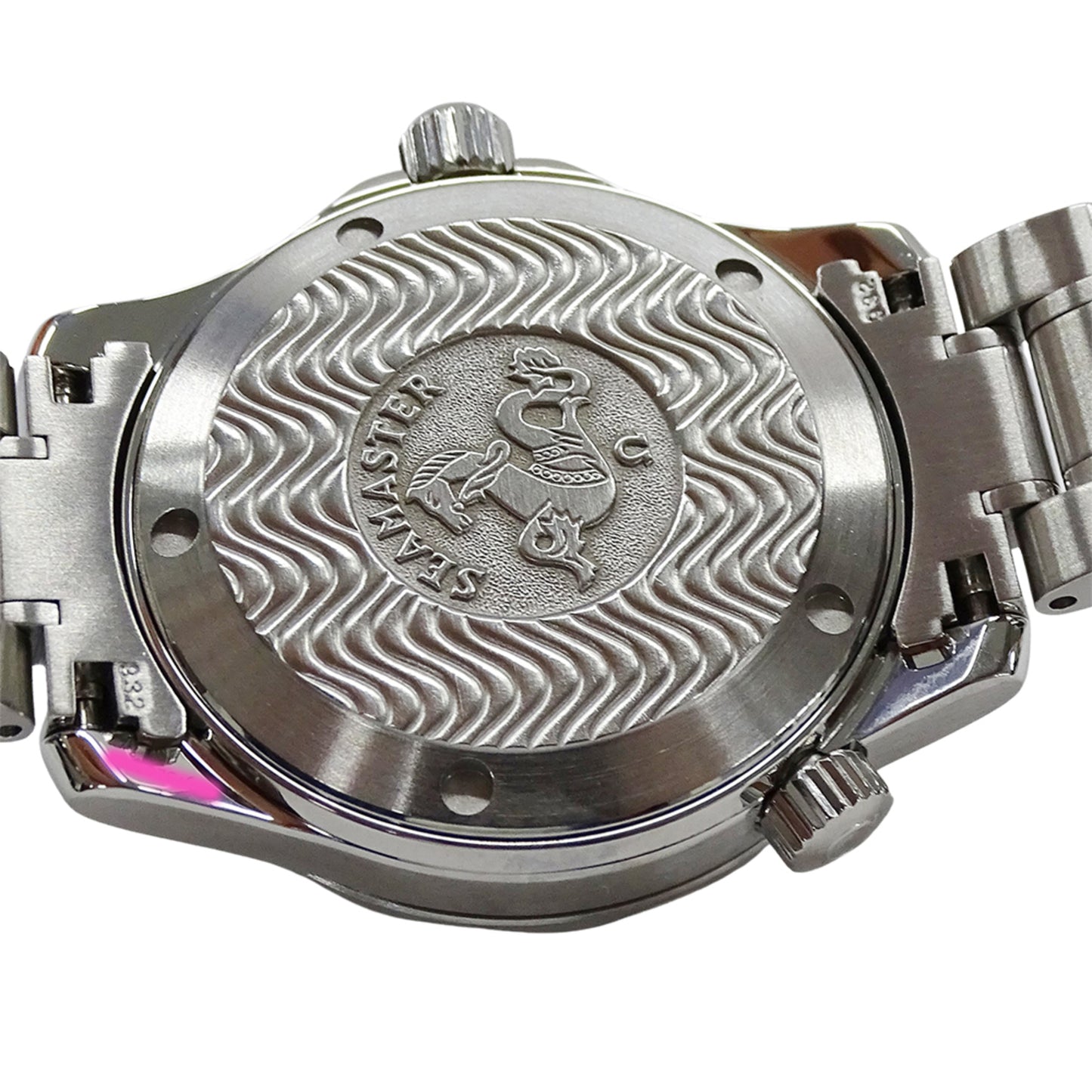 Omega Seamaster 2263.80 Wristwatch Boys Brand 300M Date Quartz Qz Stainless Steel Ss Silver Blue