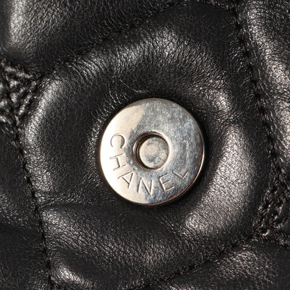 Chanel Black Coco Mark Leather Quilted Handbag
