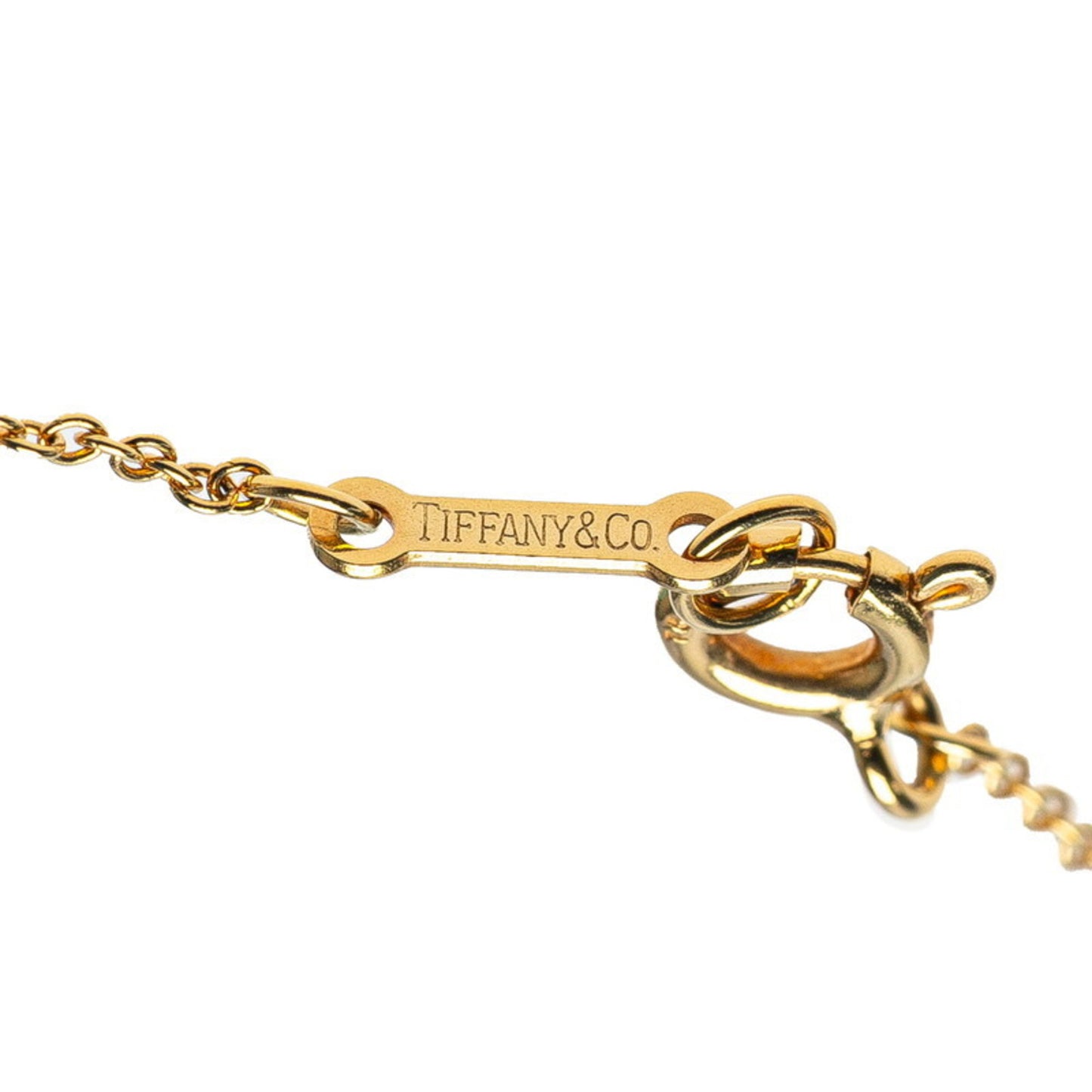 Tiffany & Co. Paloma Picasso Graffiti X Pendant Kiss Necklace In 18K Yellow Gold
