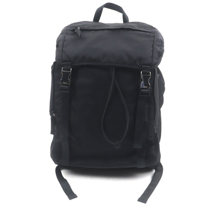 Prada Tessuto Nylon Backpack With Triangle Logo And Plate