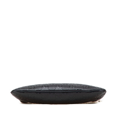 Gucci Gg Emblem Medium Chain Handbag/Shoulder Bag 2Way 815277 Black Leather