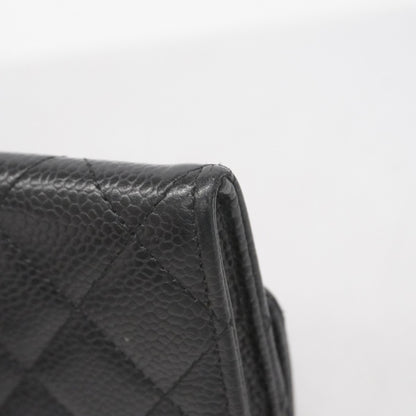 Chanel Matelasse Business Card Case In Caviar Leather