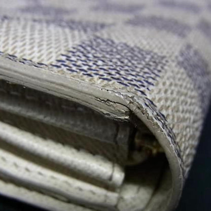 Louis Vuitton Damier Azur Portefeuille Sarah Wallet N61735 Leather Bifold Long