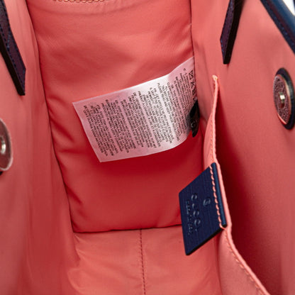 Gucci Gg Supreme Children'S Jetsons Space Family Handbag Tote Bag 605614 Pink Navy Multicolor