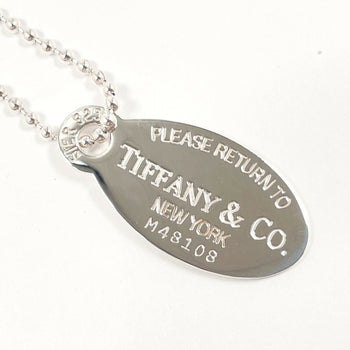 Tiffany & Co. Tiffany Return To Oval Tag Necklace In 925 Sterling Silver