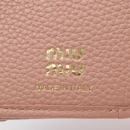 Miu Miu Miu Vit.Daino Tri-Fold Wallet Leather
