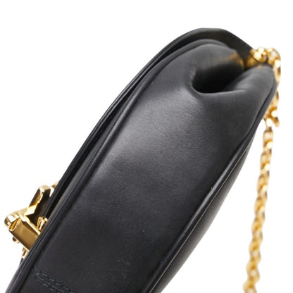 Salvatore Ferragamo Gancini Crossbody Chain Shoulder Bag Aq214204 Black Leather
