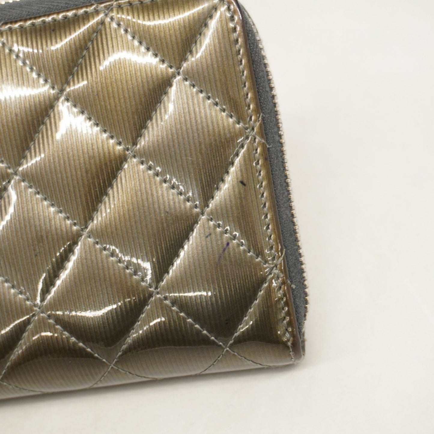 Chanel Matelasse Patent Leather Long Wallet