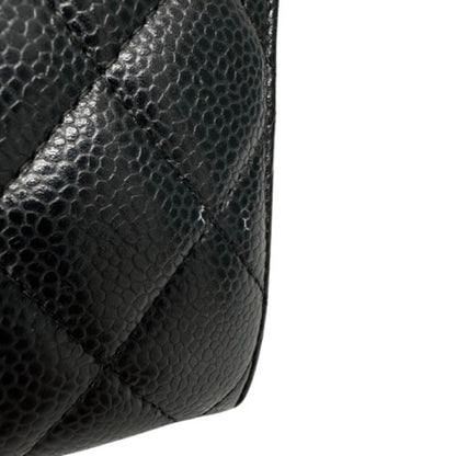 Chanel Classic Long Flap Wallet Matelasse Coco Mark Caviar Skin