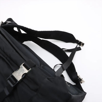 Prada Tessuto Nylon Triangle Logo Vz0055 Leather Backpack