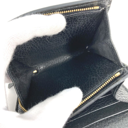 Gucci 598587 Gg Supreme Compact Wallet Folded Wallet Beige Black
