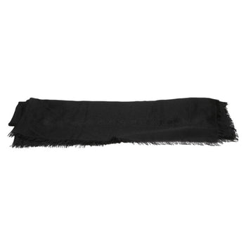 Gucci Gg Print Scarf In Black Wool