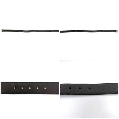 Gucci Belt Ec-23096 Brown Micro Stripe 449716 103Cm Leather 214351 Gucci Gg Buckle Line Wide