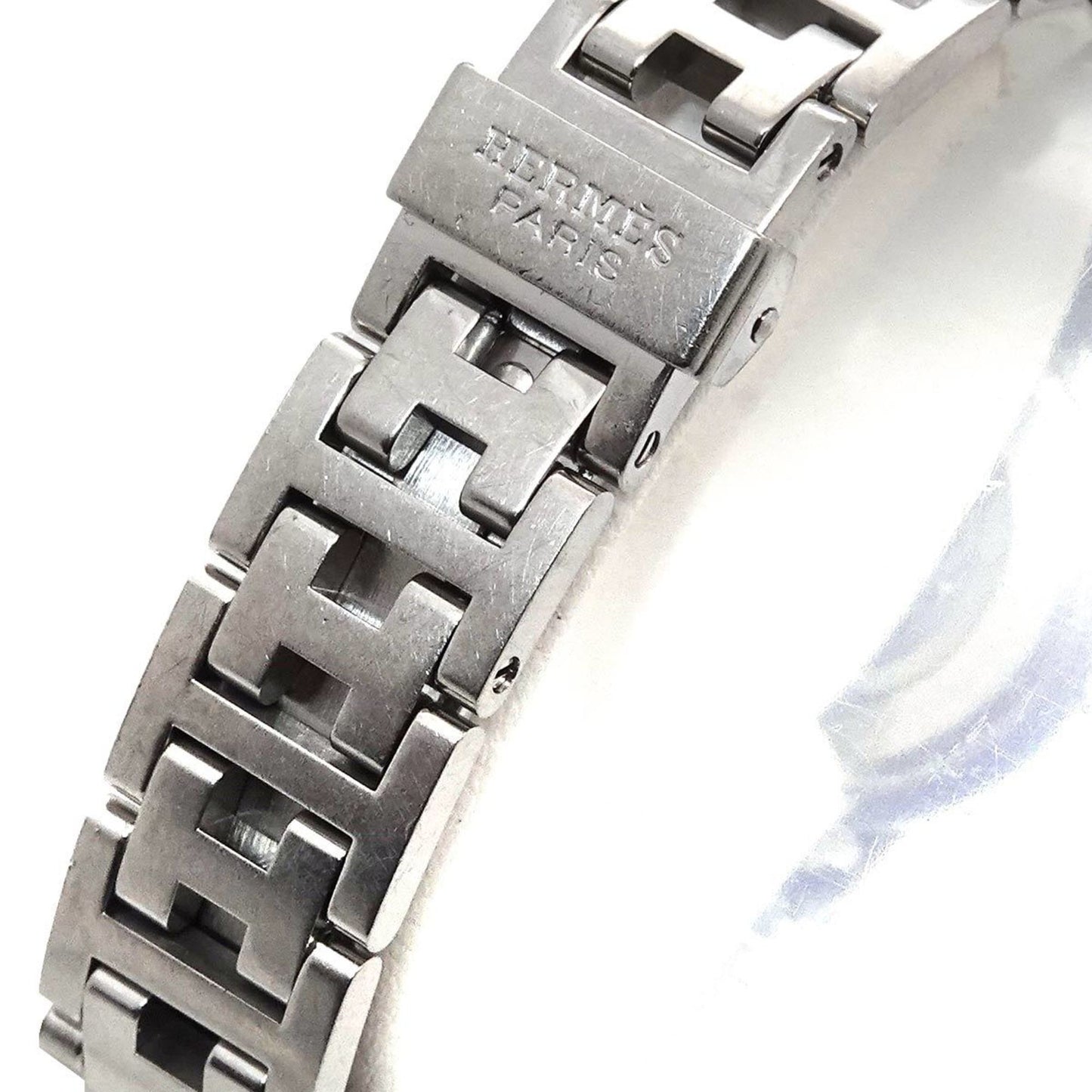 Herms Clipper Nacle Cl4 230 Women'S Watch With 12 Diamond Bezel